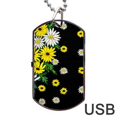 Floral Rhapsody Pt 3 Dog Tag Usb Flash (one Side) by dawnsiegler