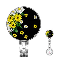 Floral Rhapsody Pt 3 Stainless Steel Nurses Watch by dawnsiegler