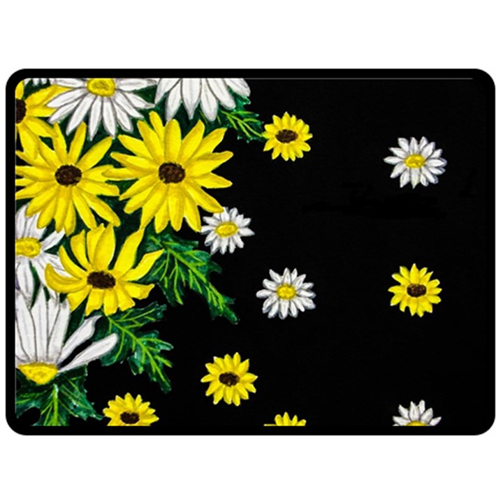 Floral Rhapsody Pt 3 Double Sided Fleece Blanket (Large) 