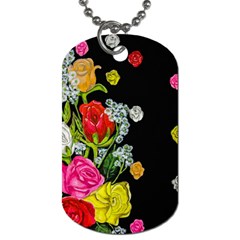 Floral Rhapsody Pt 4 Dog Tag (one Side) by dawnsiegler