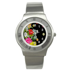 Floral Rhapsody Pt 4 Stainless Steel Watch by dawnsiegler