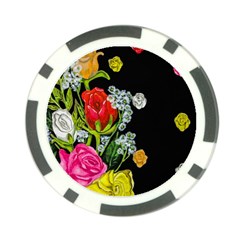 Floral Rhapsody Pt 4 Poker Chip Card Guard by dawnsiegler