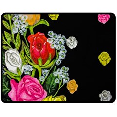 Floral Rhapsody Pt 4 Fleece Blanket (medium)  by dawnsiegler