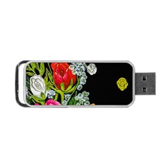 Floral Rhapsody Pt 4 Portable Usb Flash (one Side) by dawnsiegler