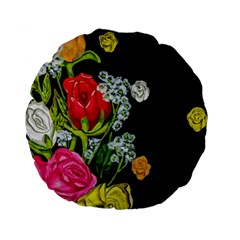 Floral Rhapsody Pt 4 Standard 15  Premium Round Cushions by dawnsiegler