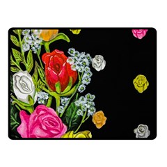 Floral Rhapsody Pt 4 Double Sided Fleece Blanket (small)  by dawnsiegler