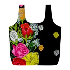 Floral Rhapsody Pt 4 Full Print Recycle Bags (l)  by dawnsiegler