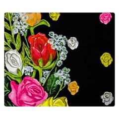 Floral Rhapsody Pt 4 Double Sided Flano Blanket (small)  by dawnsiegler