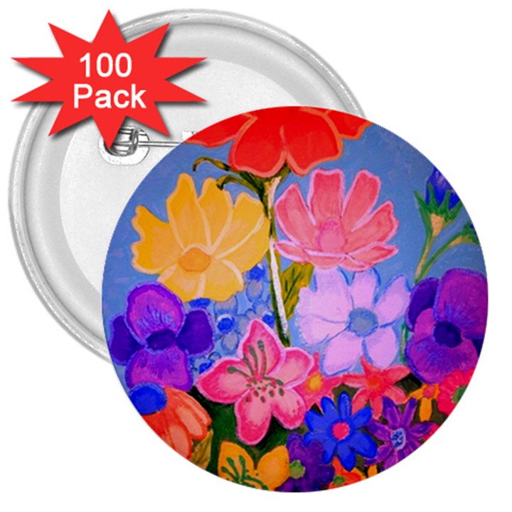 Spring Pastels 3  Buttons (100 pack) 