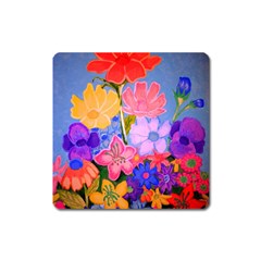 Spring Pastels Square Magnet by dawnsiegler