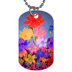 Spring Pastels Dog Tag (one Side) by dawnsiegler