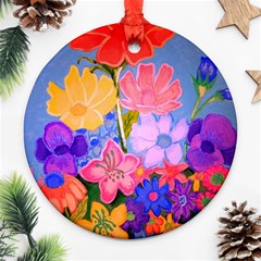 Spring Pastels Round Ornament (two Sides)