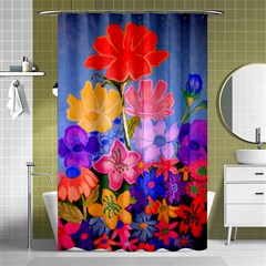 Spring Pastels Shower Curtain 48  X 72  (small)  by dawnsiegler