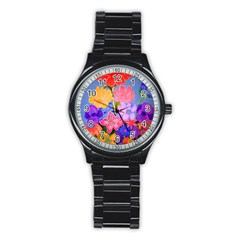 Spring Pastels Stainless Steel Round Watch