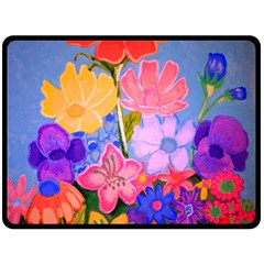 Spring Pastels Double Sided Fleece Blanket (large)  by dawnsiegler