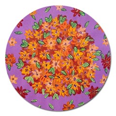 Floral Sphere Magnet 5  (round)