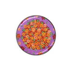 Floral Sphere Hat Clip Ball Marker (4 Pack) by dawnsiegler