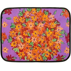 Floral Sphere Double Sided Fleece Blanket (mini)  by dawnsiegler