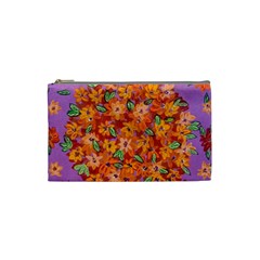 Floral Sphere Cosmetic Bag (small)  by dawnsiegler