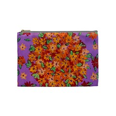 Floral Sphere Cosmetic Bag (medium)  by dawnsiegler