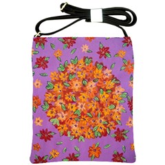 Floral Sphere Shoulder Sling Bags by dawnsiegler