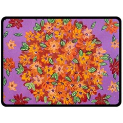 Floral Sphere Fleece Blanket (large)  by dawnsiegler