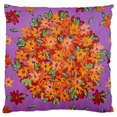 Floral Sphere Large Cushion Case (one Side) by dawnsiegler