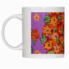 Floral Sphere White Mugs by dawnsiegler