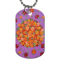 Floral Sphere Dog Tag (one Side) by dawnsiegler