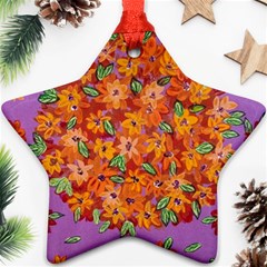 Floral Sphere Star Ornament (two Sides)