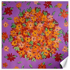 Floral Sphere Canvas 16  X 16   by dawnsiegler