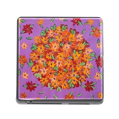 Floral Sphere Memory Card Reader (square) by dawnsiegler