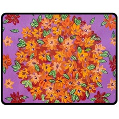 Floral Sphere Fleece Blanket (medium)  by dawnsiegler