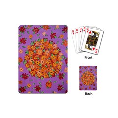 Floral Sphere Playing Cards (mini)  by dawnsiegler