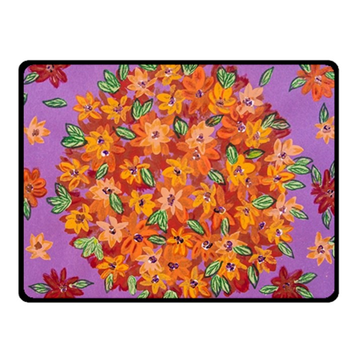 Floral Sphere Double Sided Fleece Blanket (Small) 