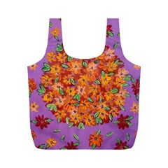 Floral Sphere Full Print Recycle Bags (m)  by dawnsiegler