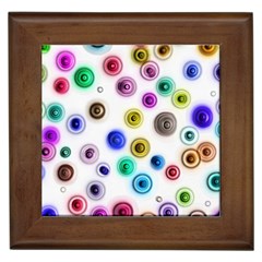 Colorful concentric circles              Framed Tile