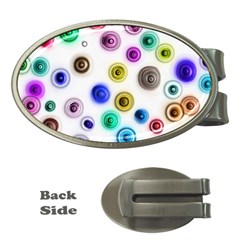 Colorful concentric circles              Money Clip (Oval)