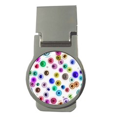 Colorful concentric circles              Money Clip (Round)