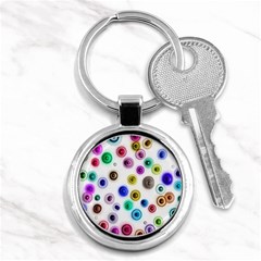 Colorful concentric circles              Key Chain (Round)