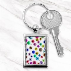 Colorful concentric circles              Key Chain (Rectangle)