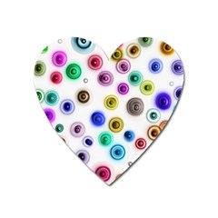 Colorful concentric circles              Magnet (Heart)