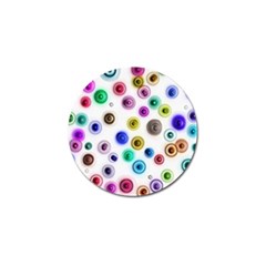 Colorful concentric circles              Golf Ball Marker