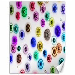 Colorful concentric circles              Canvas 12  x 16 