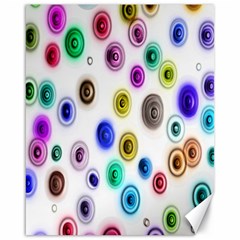 Colorful Concentric Circles              Canvas 16  X 20 