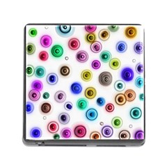 Colorful Concentric Circles              Memory Card Reader (square) by LalyLauraFLM