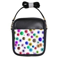 Colorful concentric circles              Girls Sling Bag