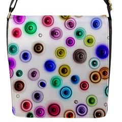 Colorful concentric circles              Flap Closure Messenger Bag (S)