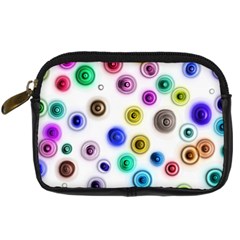 Colorful concentric circles         Digital Camera Leather Case