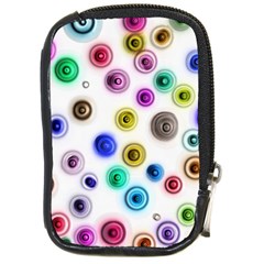 Colorful concentric circles              Compact Camera Leather Case